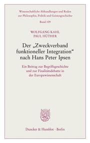 Cover von Der 'Zweckverband funktioneller Integration' nach Hans Peter Ipsen