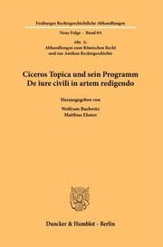 Cover von Ciceros Topica und sein Programm De iure civili in artem redigendo.