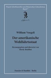 Cover von Der amerikanische Wohlfahrtsstaat.