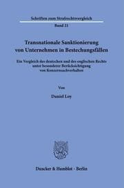 Cover von Transnationale Sanktionierung von Unternehmen in Bestechungsfällen.