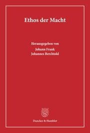 Cover von Ethos der Macht