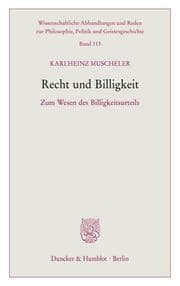 Cover von Recht und Billigkeit