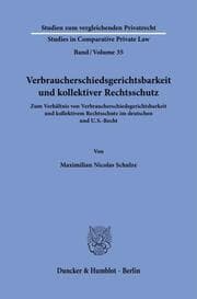 Cover von Verbraucherschiedsgerichtsbarkeit und kollektiver Rechtsschutz