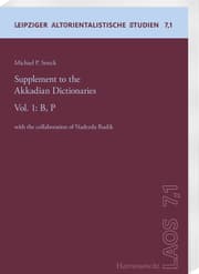 Cover von Supplement to the Akkadian Dictionaries