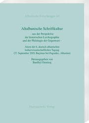 Cover von Altalbanische Schriftkultur