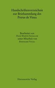 Cover von Handschriftenverzeichnis zur Briefsammlung des Petrus de Vinea
