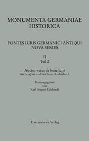 Cover von Auctor vetus de beneficiis