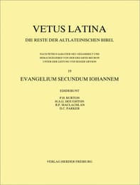 Cover von Vetus Latina.Die Reste der altlateinischen Bibel.Nach Petrus Sabatier / Evangelium Secundum Iohannem