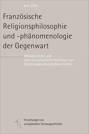 Cover von Französische Religionsphilosophie und -phänomenologie der Gegenwart
