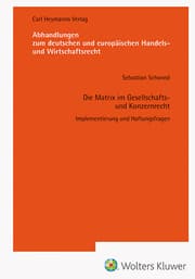 Cover von Matrix in GeselR u KonzernR