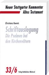 Cover von Schriftauslegung - die Psalmen bei den Kirchenvätern