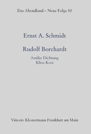 Cover von Rudolf Borchardt
