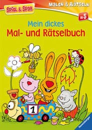Cover von Mein dickes Mal- und Rätselbuch