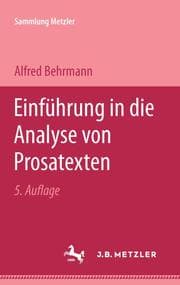Cover von Einführung in die Analyse von Prosatexten