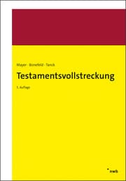 Cover von Testamentsvollstreckung