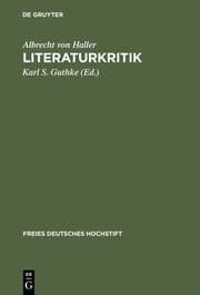 Cover von Literaturkritik