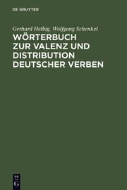 Cover von Wörterbuch zur Valenz und Distribution deutscher Verben