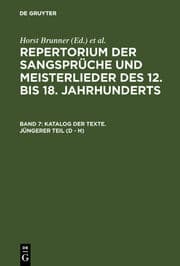 Cover von Katalog der Texte.Jüngerer Teil (D - H)