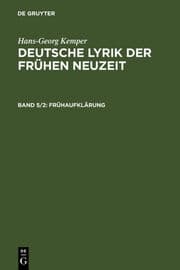 Cover von Frühaufklärung