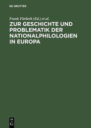 Cover von Zur Geschichte und Problematik der Nationalphilologien in Europa