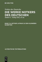 Cover von 'Notker latinus' zu den kleineren Schriften