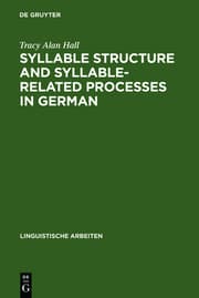 Cover von Syllable Structure and Syllable-Related Processes in German
