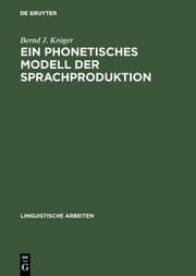 Cover von Ein phonetisches Modell der Sprachproduktion