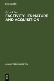 Cover von Factivity: Its Nature and Acquisition