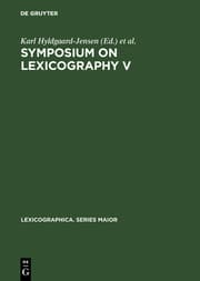 Cover von Symposium on Lexicography V