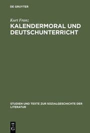 Cover von Kalendermoral und Deutschunterricht