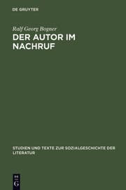 Cover von Der Autor im Nachruf