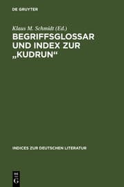 Cover von Begriffsglossar und Index zur 'Kudrun'