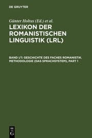 Cover von Geschichte des Faches Romanistik.Methodologie (Das Sprachsystem)