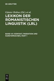 Cover von Kontakt, Migration und Kunstsprachen