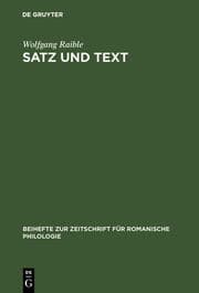 Cover von Satz und Text