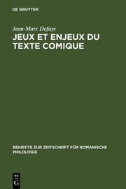 Cover von Jeux et enjeux du texte comique