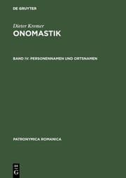Cover von Personennamen und Ortsnamen