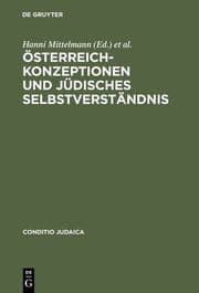 Cover von Österrreich-Konzeptionen und jüdisches Selbstverständnis