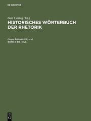 Cover von Historisches Wörterbuch der Rhetorik Bie-Eul