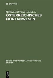 Cover von Österreichisches Montanwesen