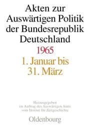 Cover von Akten zur Auswärtigen Politik der Bundesrepublik Deutschland 1965