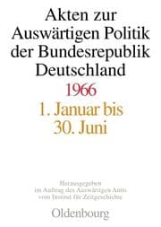 Cover von Akten zur Auswärtigen Politik der Bundesrepublik Deutschland 1966