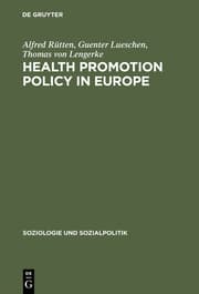 Cover von Health Promotion Policy in Europe