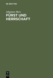 Cover von Fürst und Herrschaft