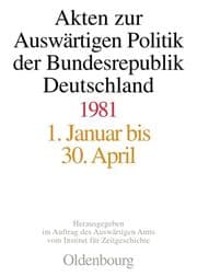 Cover von Akten zur Auswärtigen Politik der Bundesrepublik Deutschland 1981