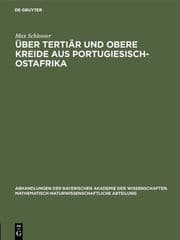 Cover von Über Tertiär und obere Kreide aus Portugiesisch-Ostafrika