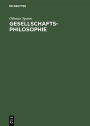 Cover von Gesellschaftsphilosophie