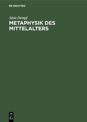 Cover von Metaphysik des Mittelalters