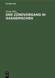 Cover von Der Zündvorgang in Gasgemischen