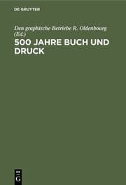 Cover von 500 Jahre Buch und Druck